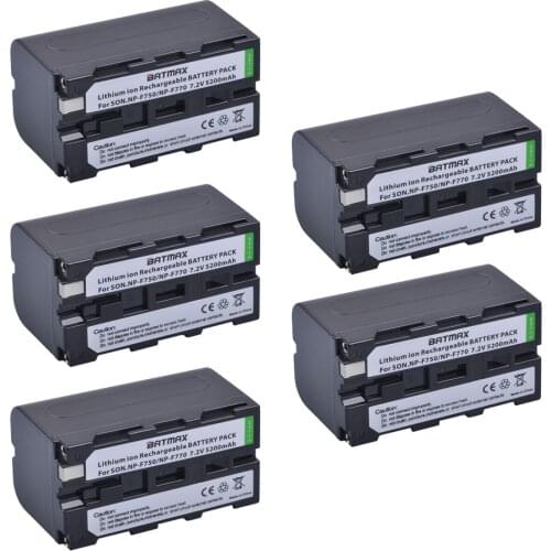 5Pcs NP-F550 NP-F750 F930 F950 Battery for Sony CCD-TR716 TR818 CCD-RV100 CCD-RV200 CCD-SC5 CCD-SC9 CCD-TR1 CCD-TR215