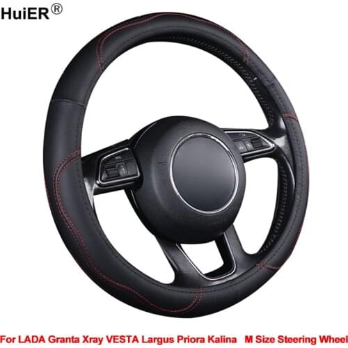 Car Steering Wheel Cover Wrap M Size For LADA Granta Xray VESTA Largus Priora Kalina Braid on the Steering wheel Car Accessories