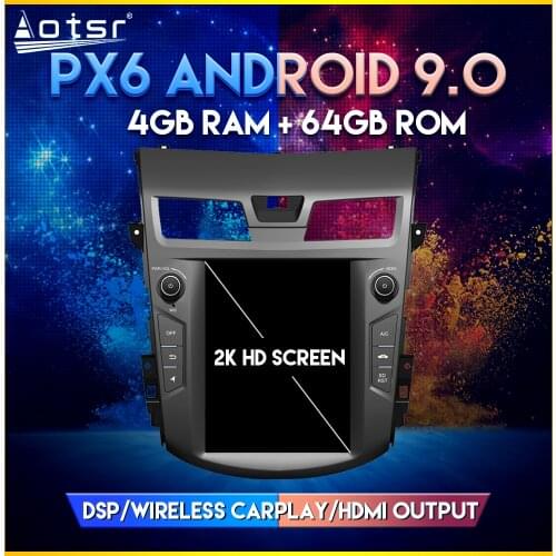 Car Video-player For Nissan Teana 2013-2016 Android 9.0 Tesla style Vertical screen PX6 Car GPS Navigation Player DSP CARPLAY