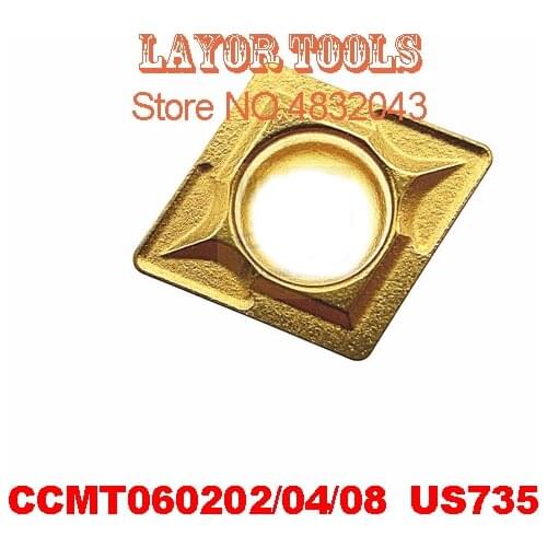 CCMT060202 US735/CCMT060204 US735/CCMT060208 US735,original CCMT 0602 02/04/08 insert carbide for turning tool holder