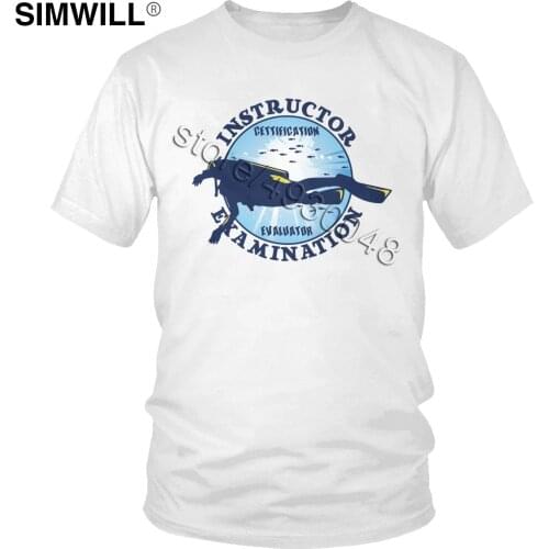 Mens Scuba Drive T Shirt Ocean Diving Tshirt Short Sleeved 100% Cotton Print T-Shirts Crew Neck Novelty Merchandise Gift