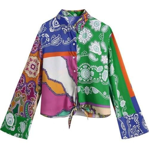 Hawaii Casual Blouse Women Chic Tops Summer Fashion Oversize Casual Holiday Satin Shirts Vintage Femme