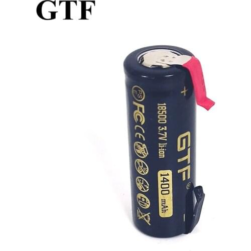 Readable ion-ion refillable stack with actual capacity 3.7v, 18500, 1400mah, flashlight, toy, nickel plated electronic product t