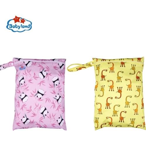 Babyland Wetbags 12pcs/Pack Waterproof Menstrual Pads Reusable Travel Bags Multi Function Zipper Bags 30x40CM Diaper Bags