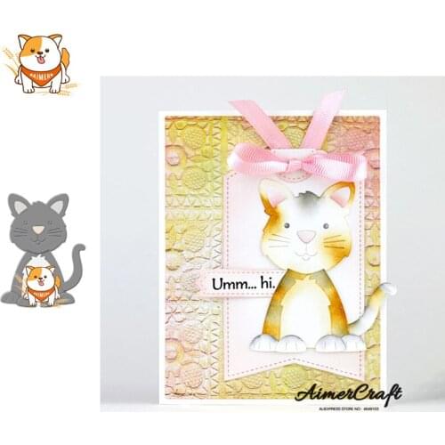Lovely Cat Animal Metal Cutting Dies Scrapbooking Stencil For DIY Paper Card Decorative Embossing Die Cut Craft Dies New 2019