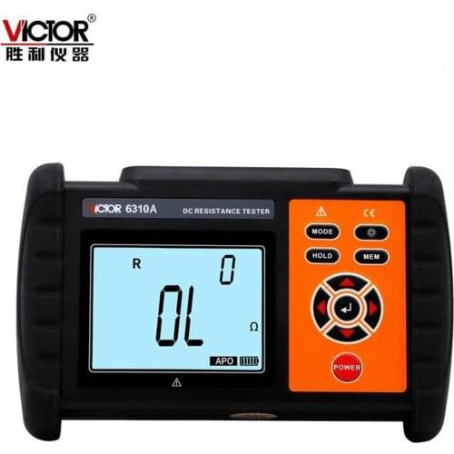 VICTOR 6310A VC6310A DC Low Resistance Tester Micro-ohmmeter Ohmmeter LCD Display micro ohmmeter resistance test,New