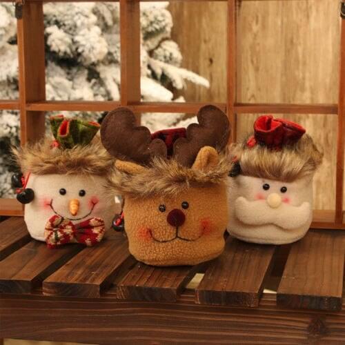 Fashion Christmas Children Candy Bag Xmas Gift Bag Apple Storage Bag Christmas Bunch Bag Xmas Decor