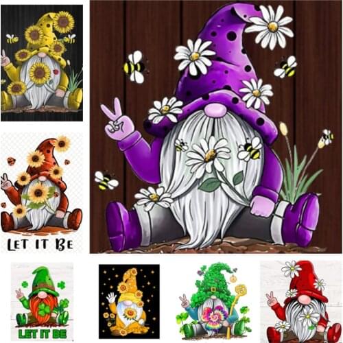 Cartoon Dwarf Pattern Cartoon Dwarf Pattern 5D DIY Full Round Drill Diamond Embroidery Mosaic Cross Stitch Kit Home Wall Decor