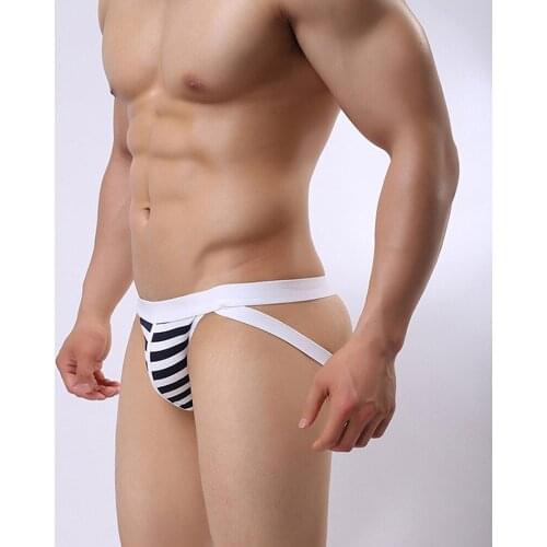 Men Sexy Jockstrap Underwear G-Strings & Thongs Gay Porno Penis Pouch Bikini Buttocks Hollow Thong Men Hot Erotic Underwear