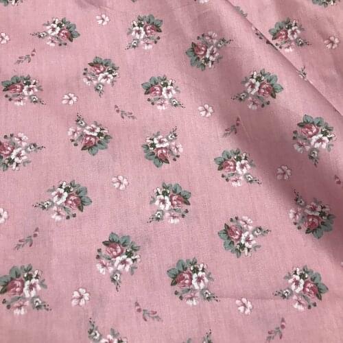 New arrive small rose Printed Floral Cotton Fabric DIY Fabric Patchwork Telas Couture Baby Toy Bedding Quilt Tecido The Fabric