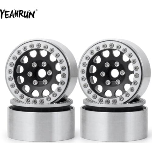 YEAHRUN Aluminum Alloy 1.9inch Beadlock Wheel Hub Rim For Axial SCX10 90046 Traxxas TRX4 CC01 D90 1/10 RC Rock Crawler Car Parts