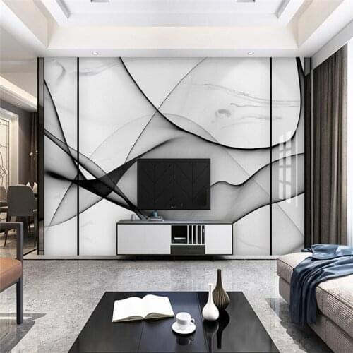 Beibehang custom Modern minimalist abstract ink gray and white marble wallpaper bedroom background wall papers home decor mural