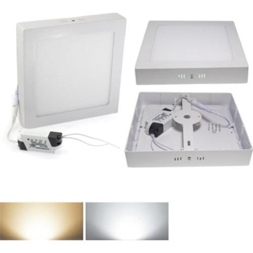 Surface LED Ceiling Light 25W Panel LED Light No Cutting Square Ceiling LED Light AC85-265V Warm/Natural/Cold White for Home