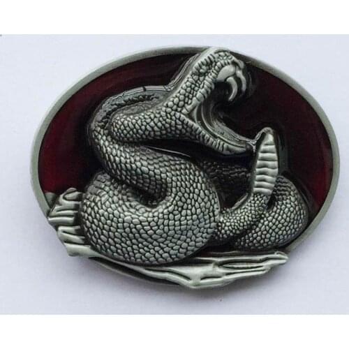 Winding Snake Western Belt Buckle