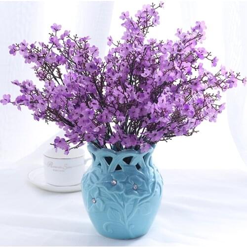 A variety of artificial gypsophila cherry blossoms, fake flowers, used for DIY wedding decoration home bouquets, branches