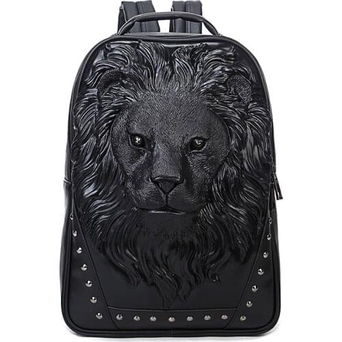 Mens 3D Backpack Men Women Thicken Leather Backpacks For Teenagers Designer Large Capacity 15.6inch Laptop Bag Male Travel Bags