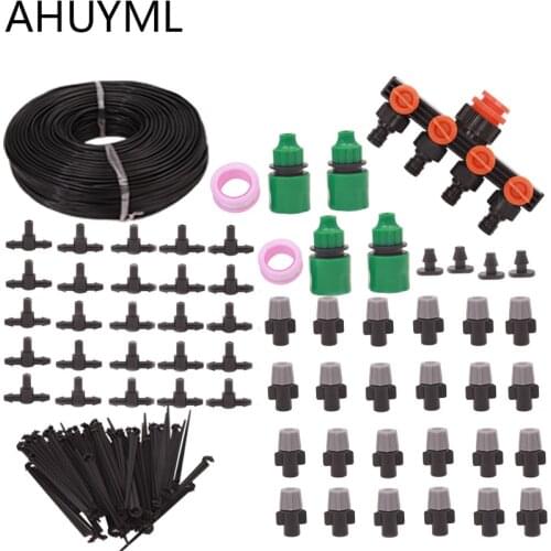 50m/25/5M Garden DIY Micro Drip Irrigation System Plant Self Automatic Watering Timer Garden Hose Kits With Adjustable Dripper