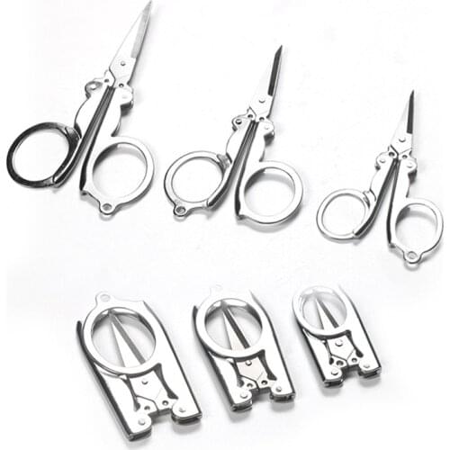 Stainless Steel Folding Scissors. Portable Travel Folding Scissors Household Mini Thread Cutting Scissors