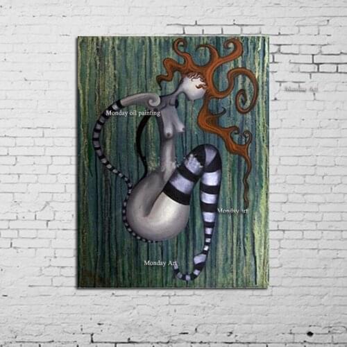 Top Artist Artwork Black African Nude Woman Oil Painting on Canvas Posters and 100% Handpainted Wall Art Picture for living room