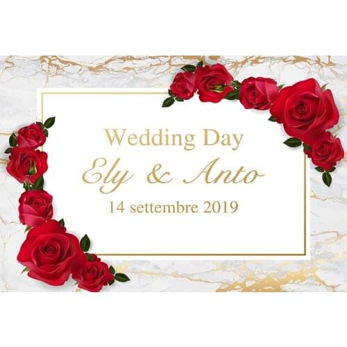 Wedding day backgrounds photo shooting vinyl fotografia red rose backdrops photography for photo studio props photophone lv-2139