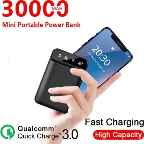 30000mAh Power Bank Phone Protable Charging Mini Outdoor Travel Emergency Poverbank External Battery for IPhone Xiaomi Samsung