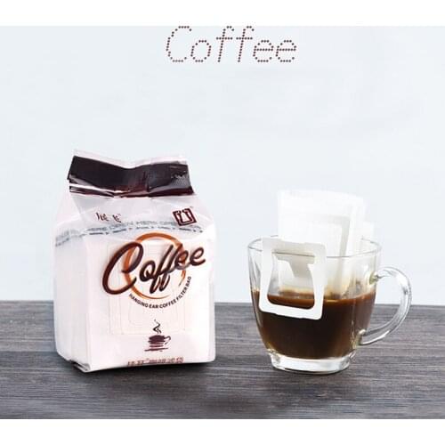 50Pcs/Pack Disposable Coffee Fliter Bags Portable Hanging Ear Style Coffee Filters Eco-Friendly Paper Bag For Espresso Coffee