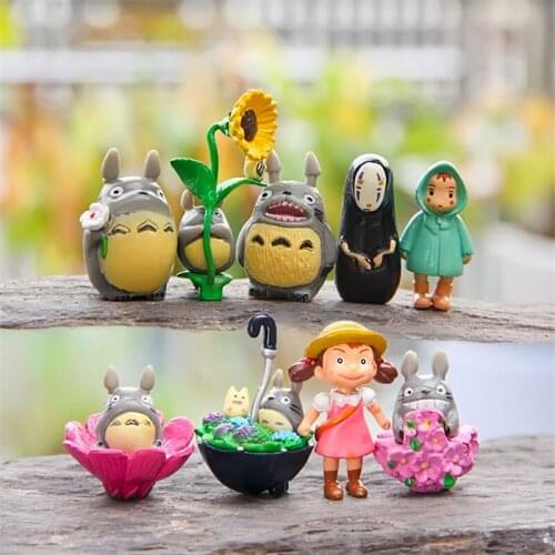9pcs/set 3-6cm Hayao Miyazaki Totoro May Action Figures For Kids Gift