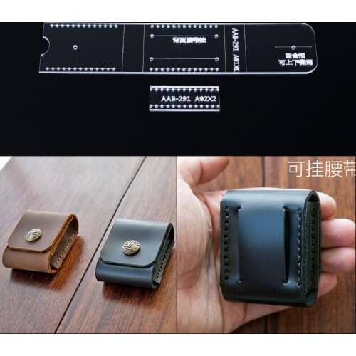 Acrylic Leather Craft Pattern Handmade Lighter Bag Template DIY Sewing Pattern for Mini Bags 6*4.5*1.5cm