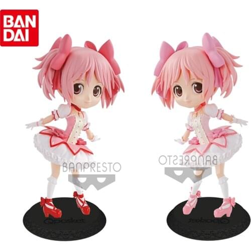 Bandai Genuine Puella Magi Madoka Magic Q Posket Kaname Madoka Anime Action Figures Collectible Model Ornaments Toys for Kids