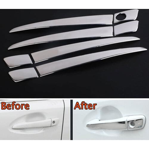 BBQ@FUKA Car Chrome Stainless Out Door Handle Cover Trim Styling Sticker Fit For Lexus CT200h RX270/ES250 GS350/450 IS250/350
