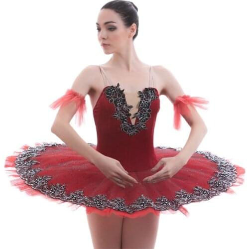 BLL046 Red Velvet Bodice Pre-professional ballet tutu women and Girl Stage ballet costumes tutu ballerina Tutu Ballerrinas Tutu