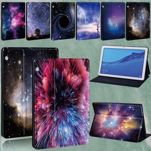 For Huawei MediaPad M5 10.8/T3 8.0/M5 Lite 10.1/T3 10/T5 10 Shockproof Starry Sky Series Tablet Cover Case+Stylus