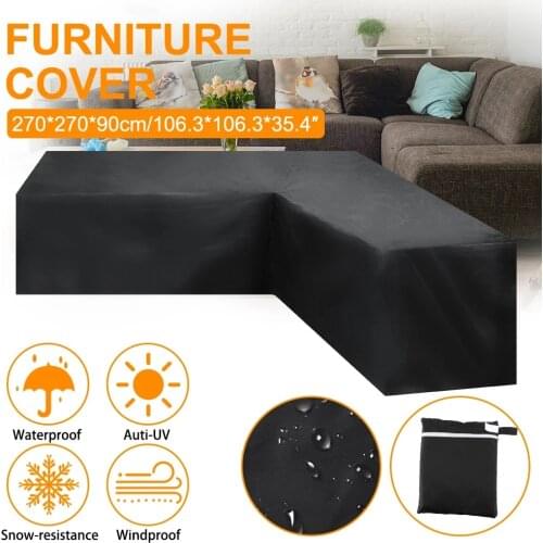 Waterproof Corner Sofa Cover L Shape Cover Rattan Patio Garden Furniture Protective Cover All-Purpose Outdoor Dust Covers Tools