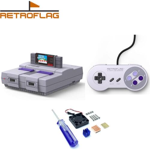 Retroflag SUPERPi U CASE/J Case +Wired Gamepad with coolling fan+heatsinks for Raspberry Pi 3B Plus (3B+)/3B