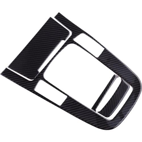1 Set Carbon Fiber Black Interior Center Console Gear Shift Panel Cover Trim Fit for Audi A4 A5 Car Styling