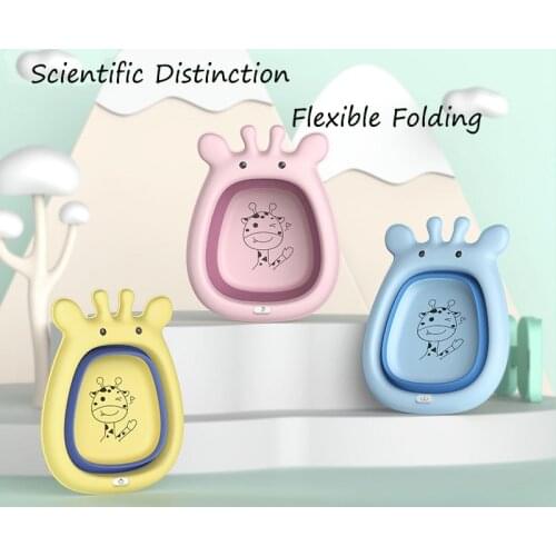 Baby Portable portable baths Cartoon cute Folding wash basin Babies accessories newborn children washbasin Bathroom Accessorie