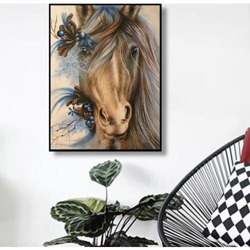 DIY 5D DIAMOND PAINTING KIT BEAUTIFUL HORSE Full Round Drill 30 x 40cm