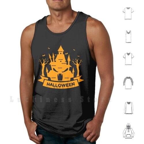 Dracula Castle Halloween tank tops vest sleeveless Dracula Frankenstein Monster Ghost Zombie