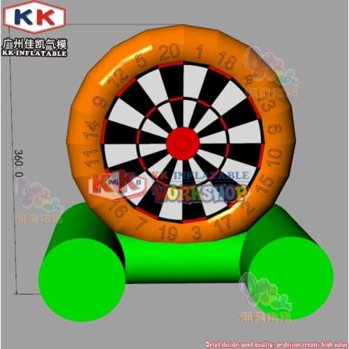 CE certificated custom nice designed inflatable dartboard inflatable dart target with football darts