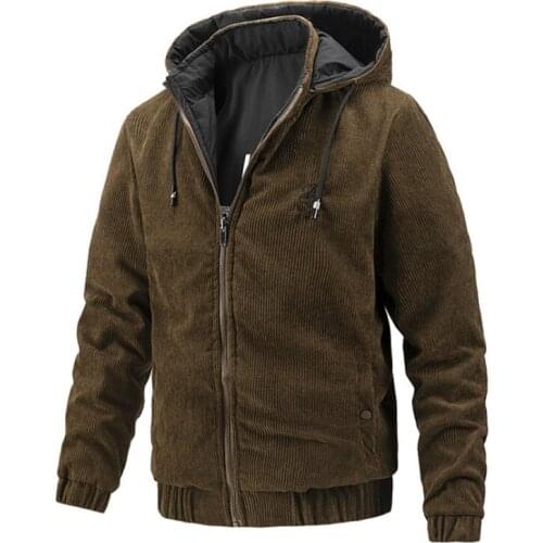 Mens Jacket Autumn Winter Embroidery Hooded Male Coat British Style Zipper Comfortable Men Jacket Windbreaker Outwear