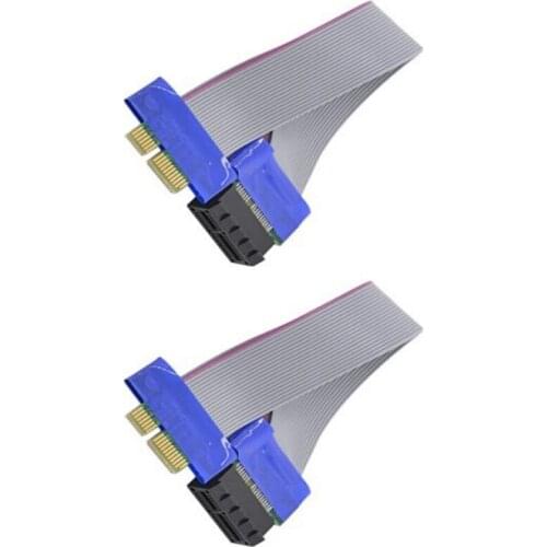 Ribbon Extension Cable PCI Express PCIE Riser Card Converter Extender for Graphics Card GPU Mining Miner 2 Pcs