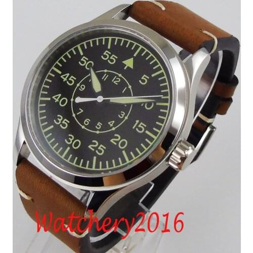 Corgeut 42mm men clock miyota 8215 Automatic Luminous Mechanical Sapphire Glass men wristwatch luxury top brand