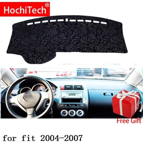 Rose Pattern Non-slip Dashmat Dash Mat Dashboard Cover Pad Cover Carpet Car Sticker for Honda fit 2004 2005-2007 Car Styling