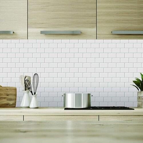 New Peel and Stick Backsplash 10X10 Inch Removable 3D Subway Wall Tiles (Pack of 4),for Kitchen or Bathroom