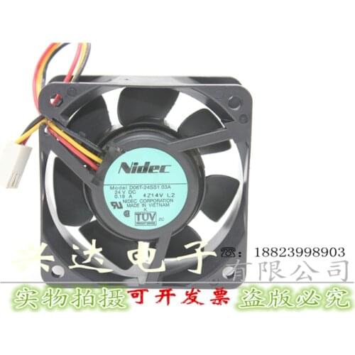 Original genuine D06T-24SS1 03A 6025 DC24V 0.18A inverter fan