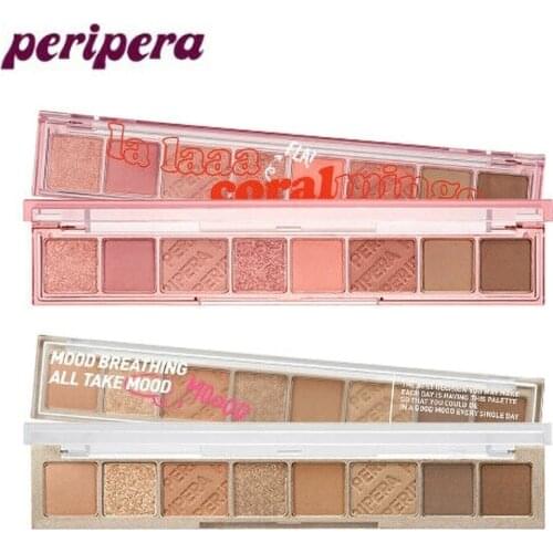 PERIPERA All Take Mood Palette Eye Shadow 8 Colors Nude Shimmer Matte Eyeshadow Pallete Glitter Eyeshadow LongLasting Waterproof