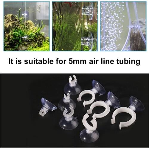 Aquarium Sucker Suction Cup for 5mm Air Line Pipe Tube Wire Holder Splitter Pump for Fish Tank