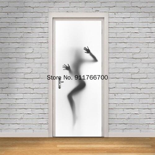 3D Sexy Woman PVC Self Adhesive Wallpaper DIY Waterproof Mural Decals Creativity Door Stickers For Livingroom Bedroom