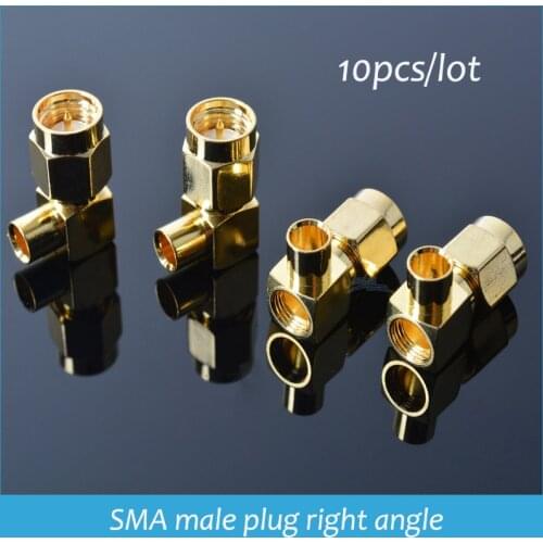 Sindax SMA male plug SMA-JWB3 right angle solder 0.141" RG402 RF connector 10pcs/lot Drop Shipping