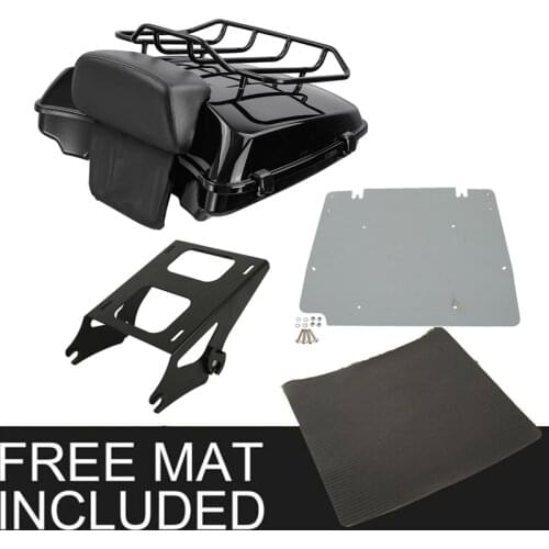 Motorcycle Razor Trunk Backrest Luggage Mount Rack Plate For Harley Tour Pak Touring Road King Street Glide Road Glide 2014-2020